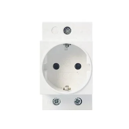 2Pin+E Euro Socket 10 250V DIN Rail Mount Modular Socket
